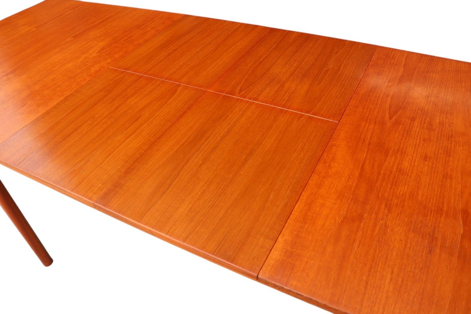 Mid Century McIntosh Teak Double Butterfly Leaf Large Extending Dining Table photo vinterior