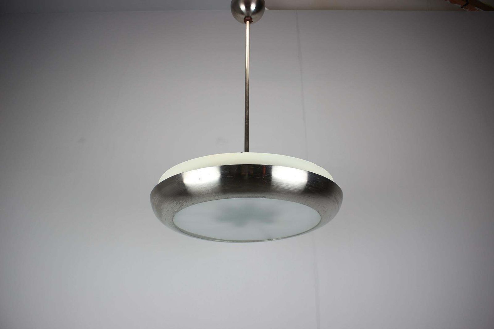 Art Deco Ufo Pendant Chandelier By Josef Hůrka For Napako, 1930s photo furniture