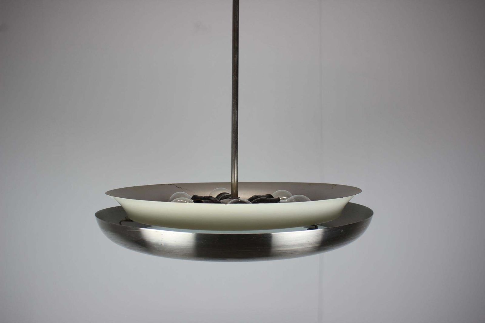 Art Deco Ufo Pendant Chandelier By Josef Hůrka For Napako, 1930s photo 1093.0