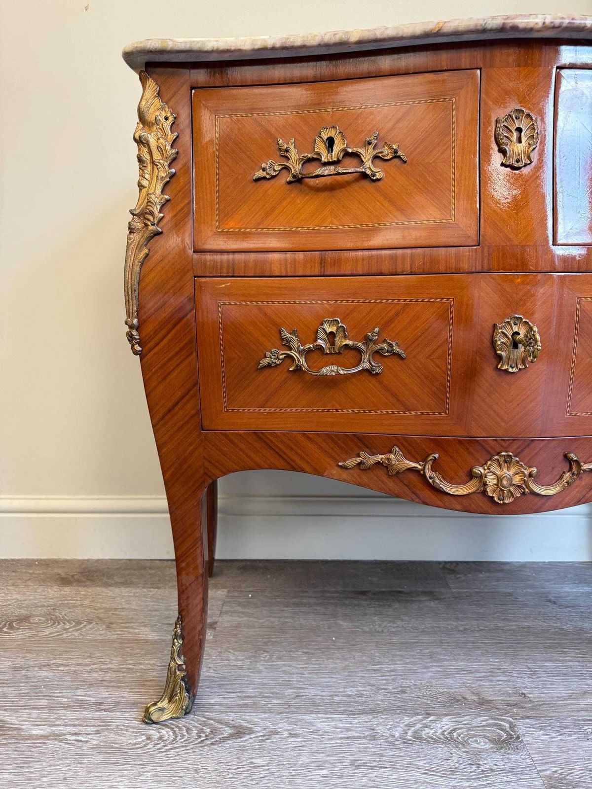Furniture French Antique Vintage Small Chests Of Drawers With Gilting photo