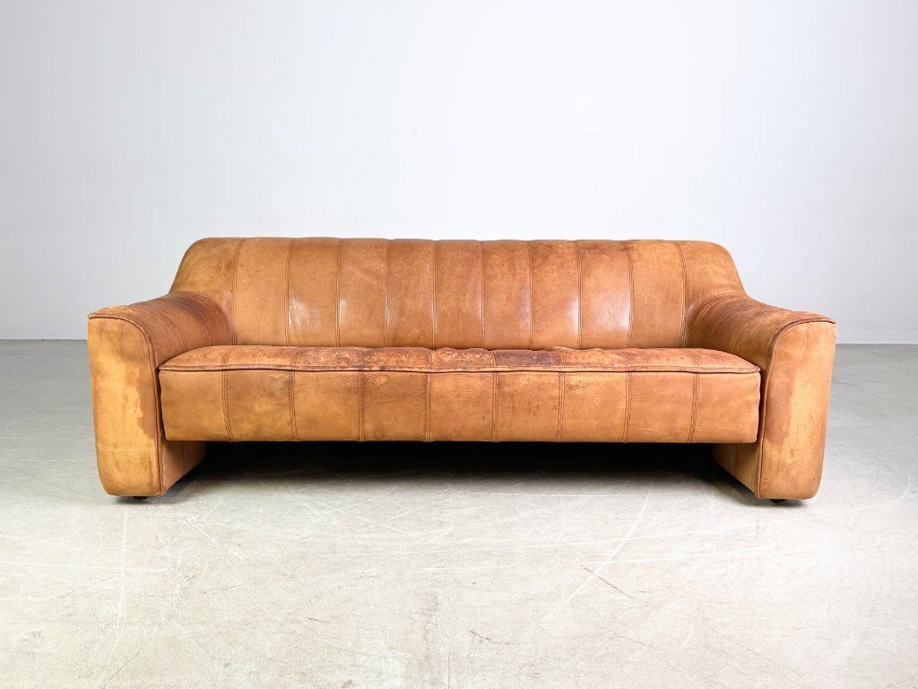 Original De Sede Ds44 Three Seater Buffalo Leather Sofa Designer Couch photo for sale