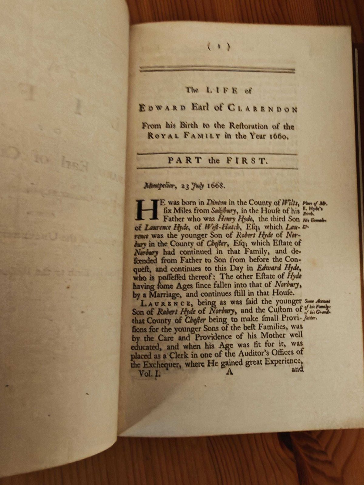 The Life Of Edward Earl Of Clarendon, Written By Himself, 1761. Clarendon Printing House. Rebound, Original Paper   Vg To Exc. Antique Copy. photo buy