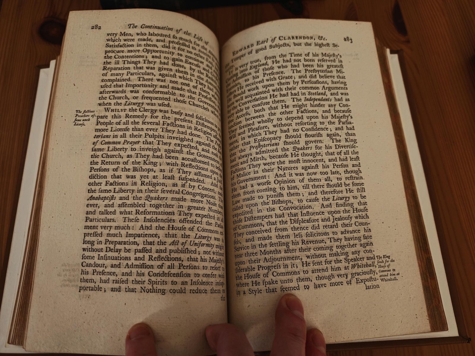190.0 The Life Of Edward Earl Of Clarendon, Written By Himself, 1761. Clarendon Printing House. Rebound, Original Paper   Vg To Exc. Antique Copy. photo