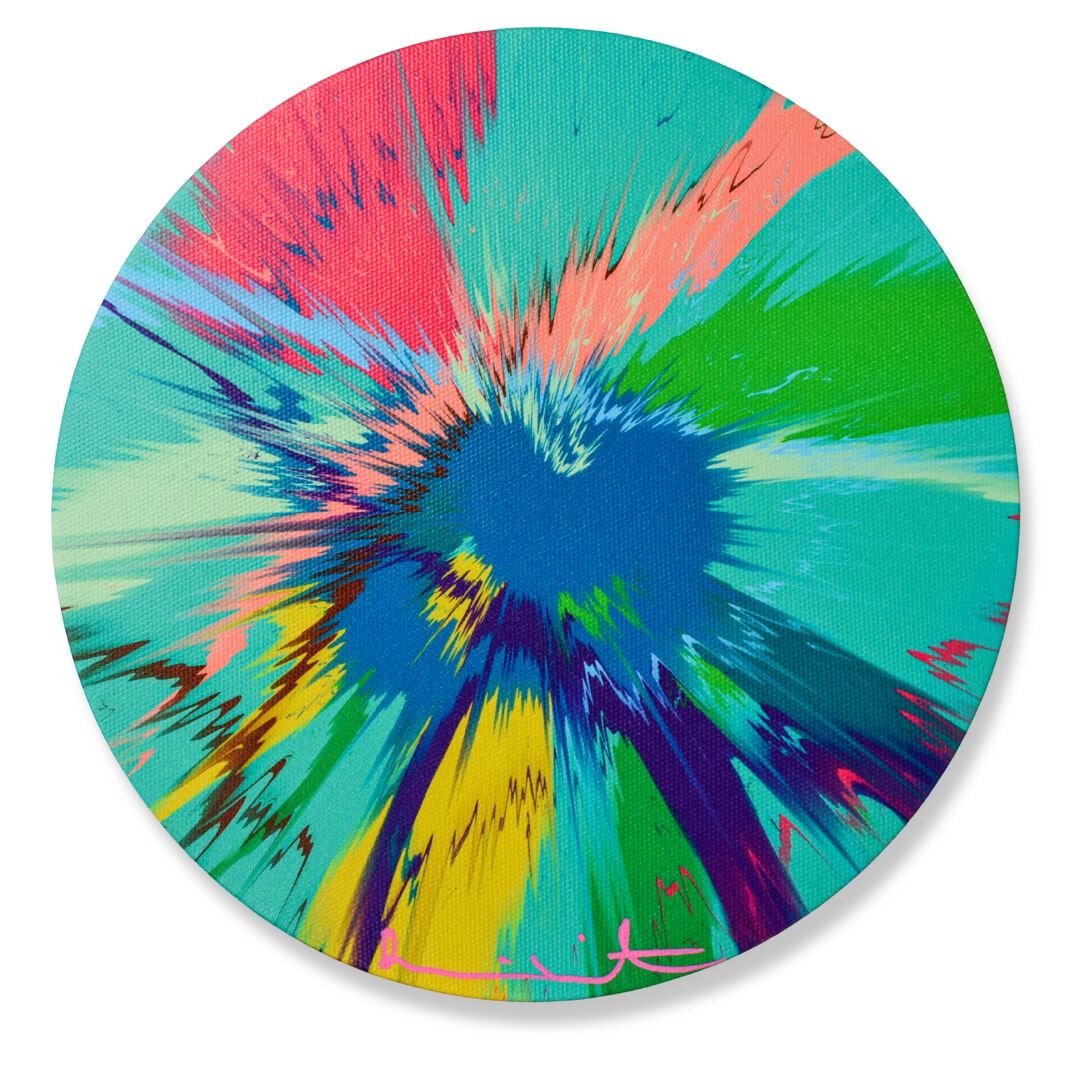 Damien Hirst H12 4 Beautiful Untrammelled Unmelodious Vapor Painting