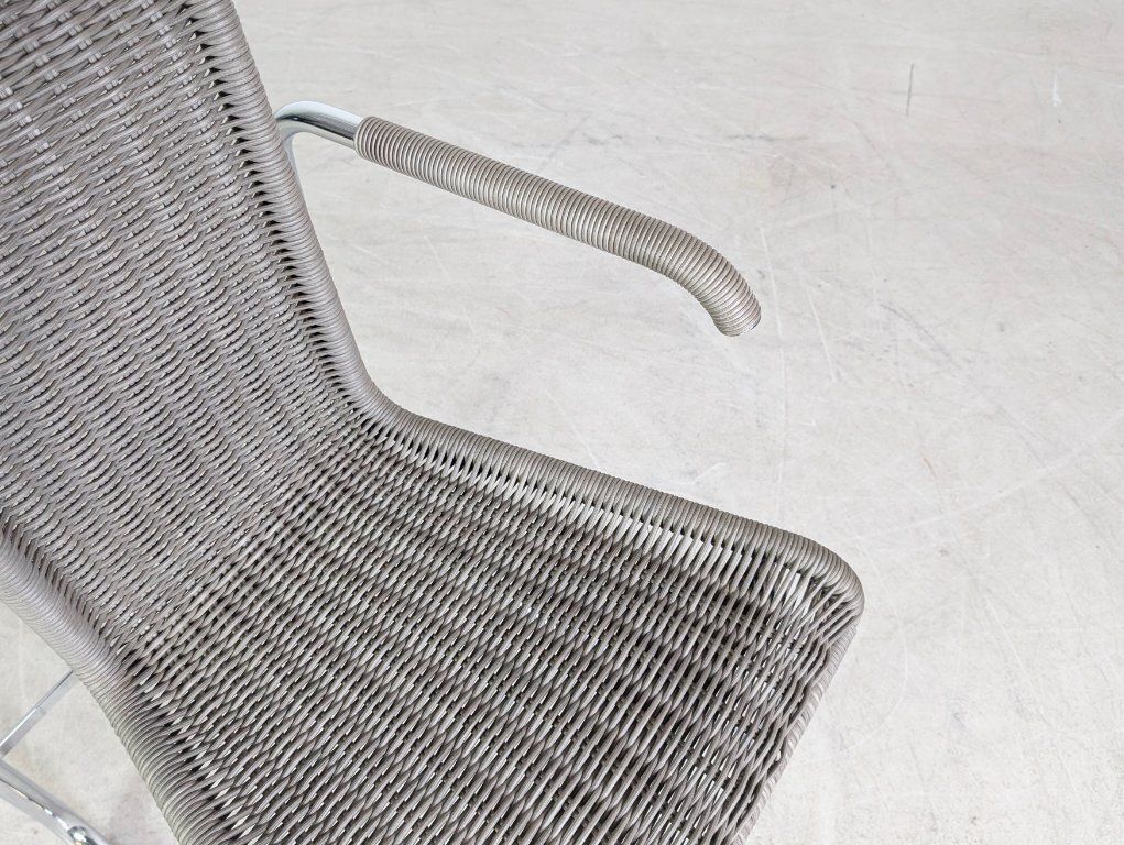 Original Tecta D26e Chair, Woven Grey, Cantilever Chair With Armrests photo vintage