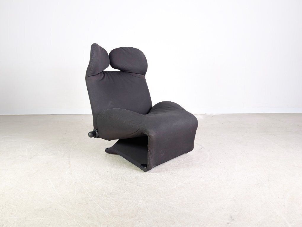 Original Cassina Wink Chair Toshiyuki Kita Black Fabric photo 2104.0
