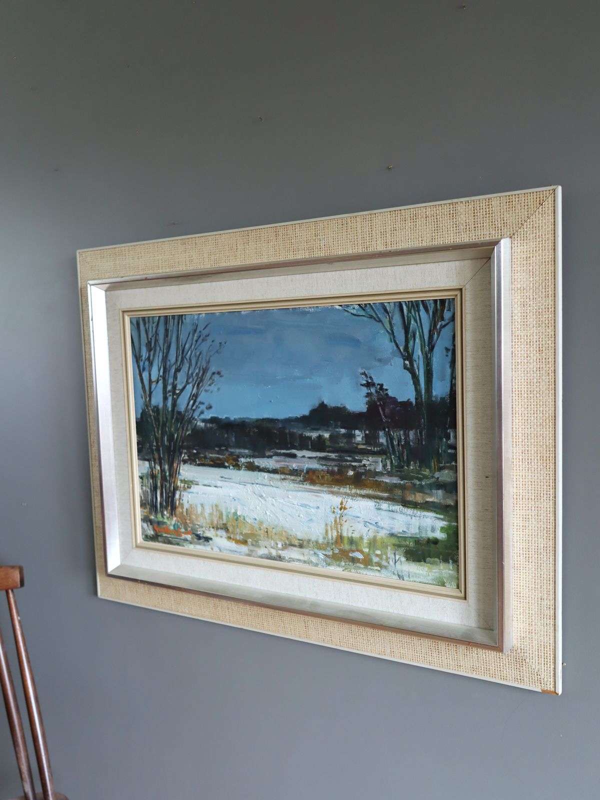 Winter Light  Oil Painting, Mid 20th Century photo Art