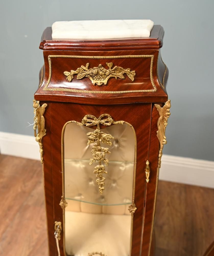 Pair French Display Cabinets Vitrines Louis XV Reviva photo for sale