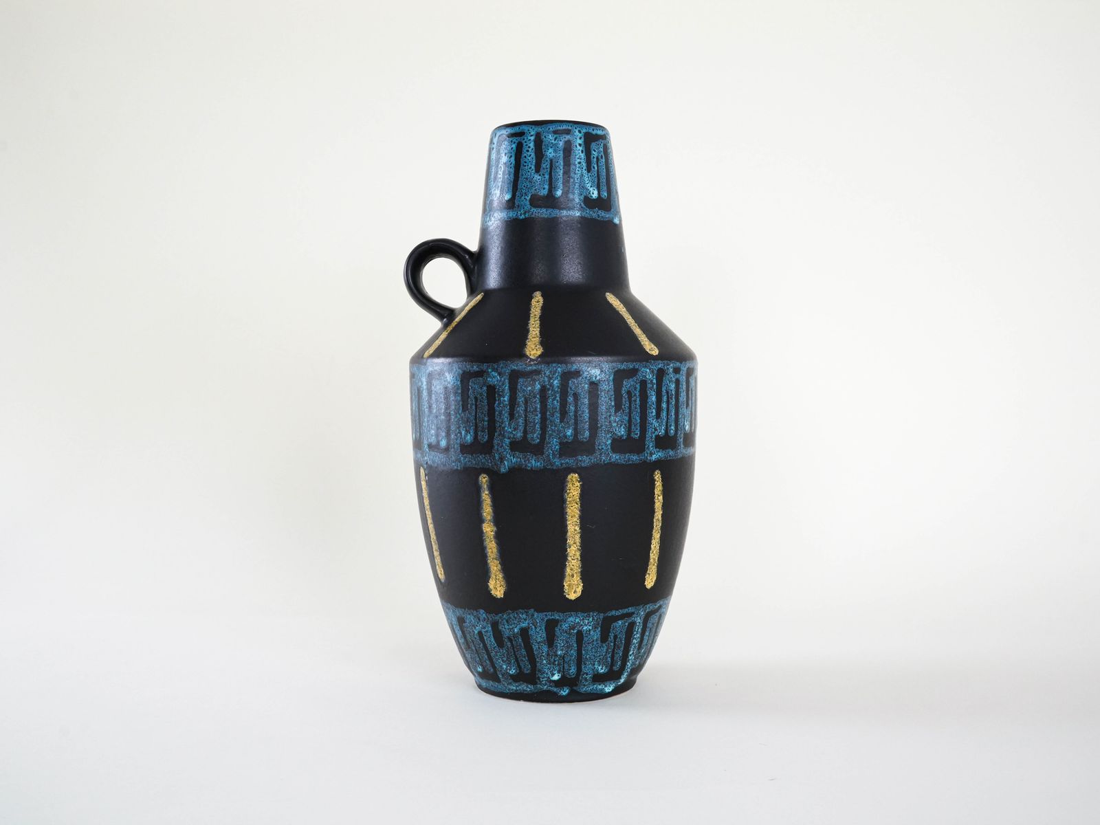 Ceramic Vase, German Design, 1980s, Manufacturer: West Germany photo for sale