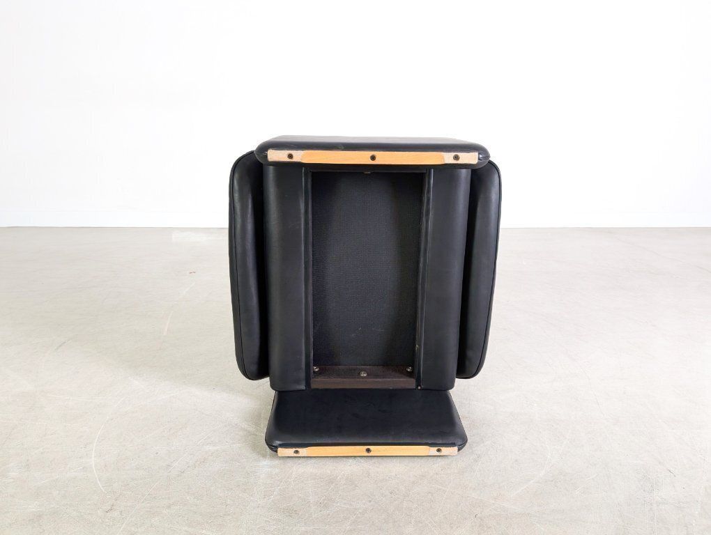 Original De Sede Ds 2018 Ottoman, Leather, Black Design photo vintage