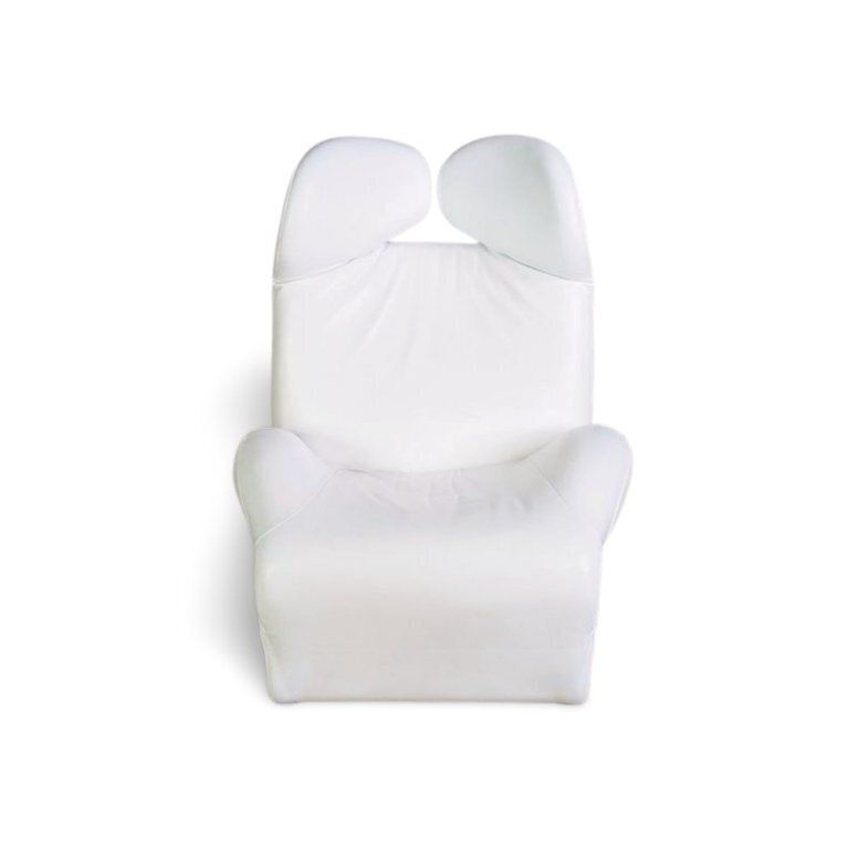 Original Cassina Wink Chair Toshiyuki Kita Leather White Design