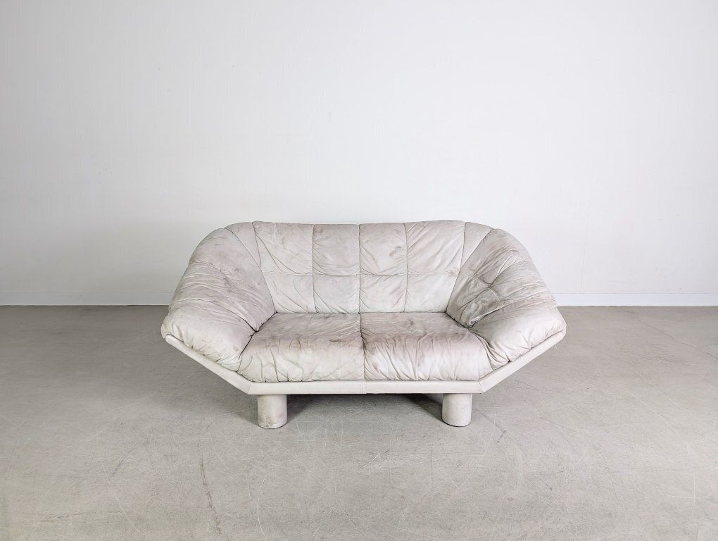 Vintage Sofa Couch Dupe Burkhardt Vogtherr Leather Two Seater photo furniture