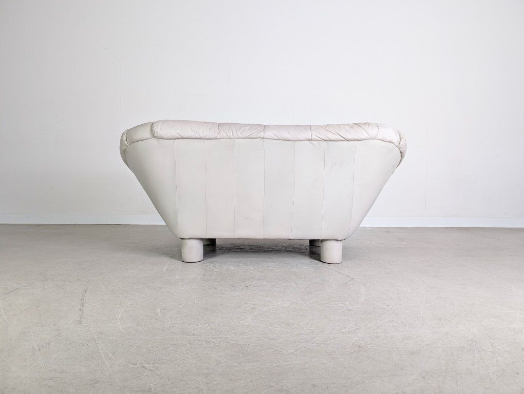Vintage Sofa Couch Dupe Burkhardt Vogtherr Leather Two Seater photo vinterior