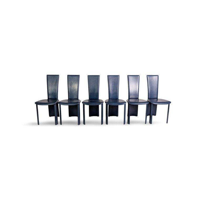 Original Set Of 6 Frag Psyra Chairs, Italian Design, Handmade 1980s