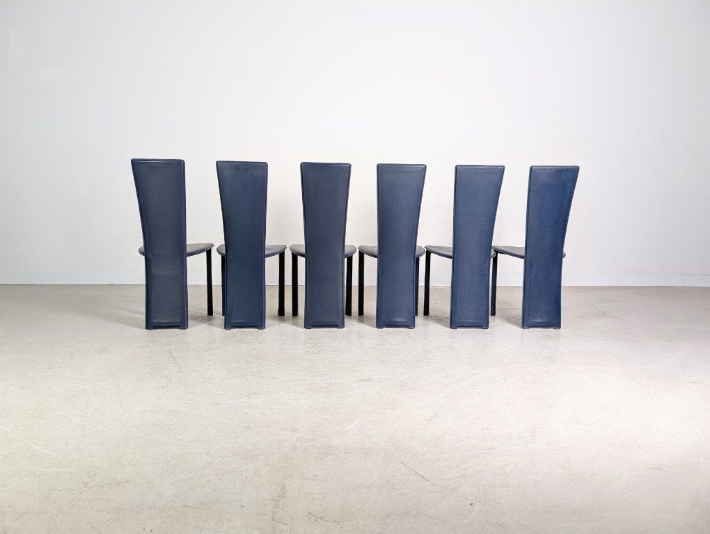 Original Set Of 6 Frag Psyra Chairs, Italian Design, Handmade 1980s photo vinterior
