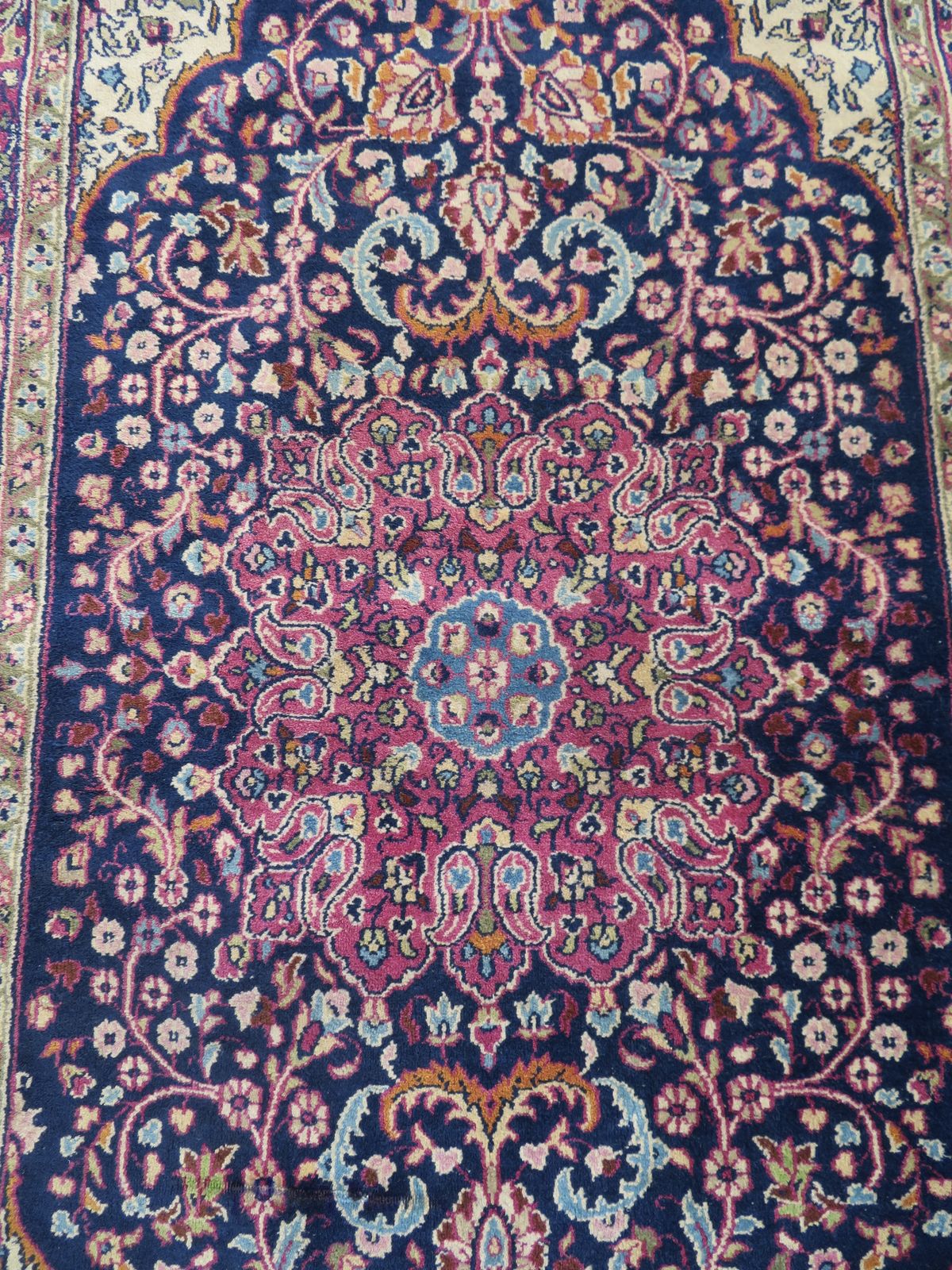 Antique Indian "Kashan" Rug. 161cm X 98cm. photo for sale