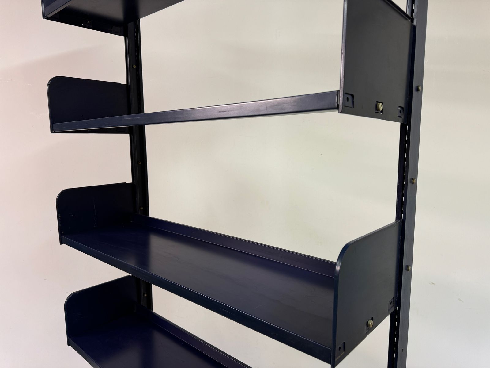 photo for sale Industrial Congresso Bookcase Or Shelving System In Blue Steel By Lips Vago,
