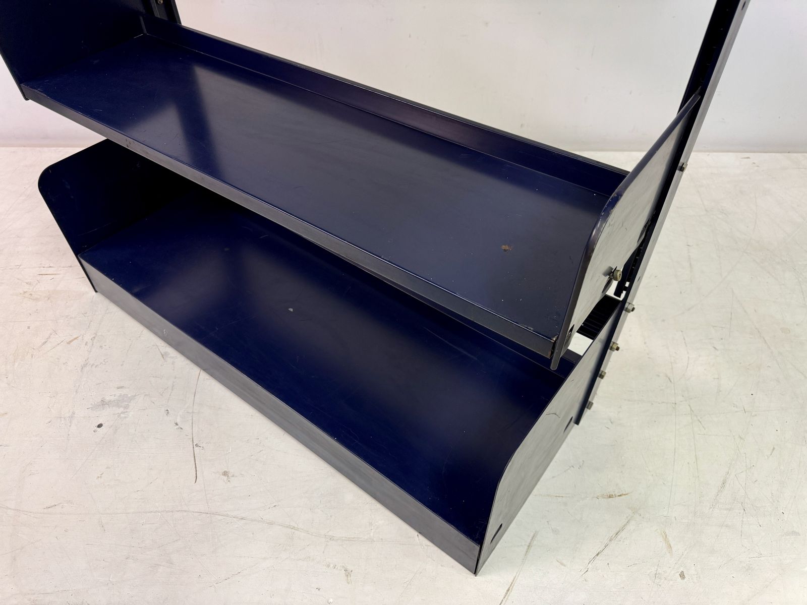 1295.0 Industrial Congresso Bookcase Or Shelving System In Blue Steel By Lips Vago, photo