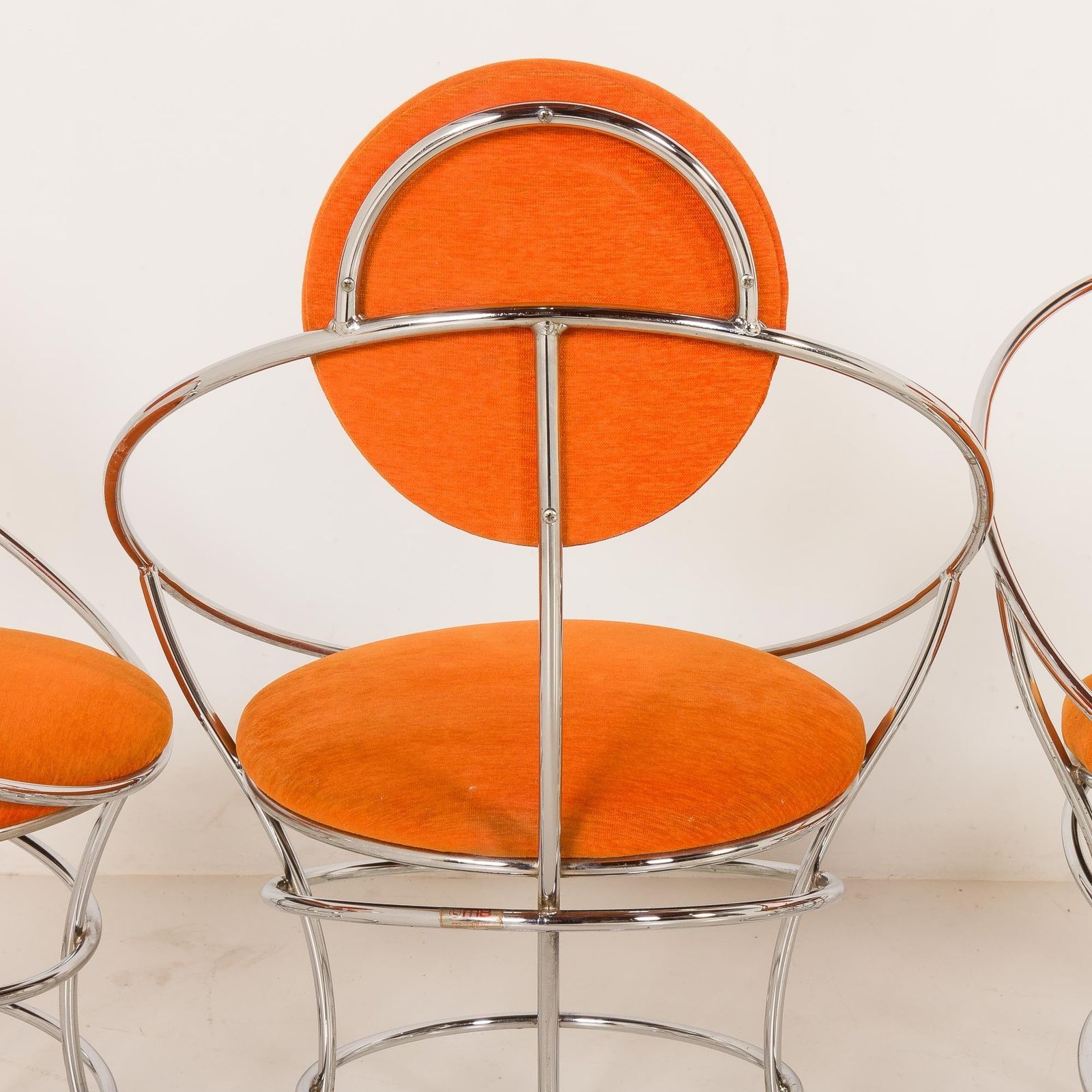 photo vintage Italian Space Age Dining Table With 4 Chairs Atrr. To Giotto Stoppino, 1970s
