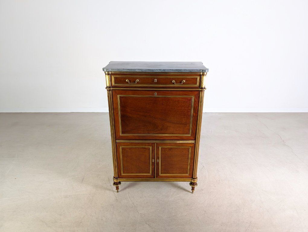 Original Louis XVI Chest Of Drawers/Secretary, Mahogany, Brass photo furniture
