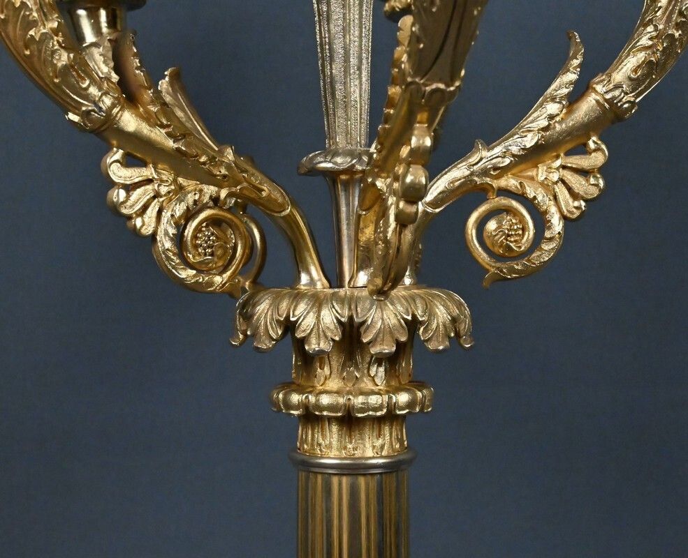 photo furniture Gilt Bronze Candelabra, Restoration Period – Early 19th Century