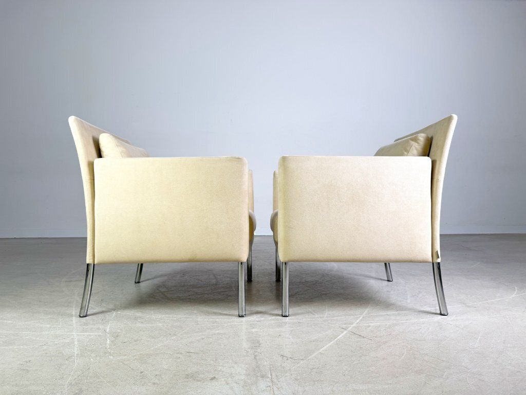 photo furniture 2x Original Walter Knoll Armchair Jason 391 Suede Beige Design
