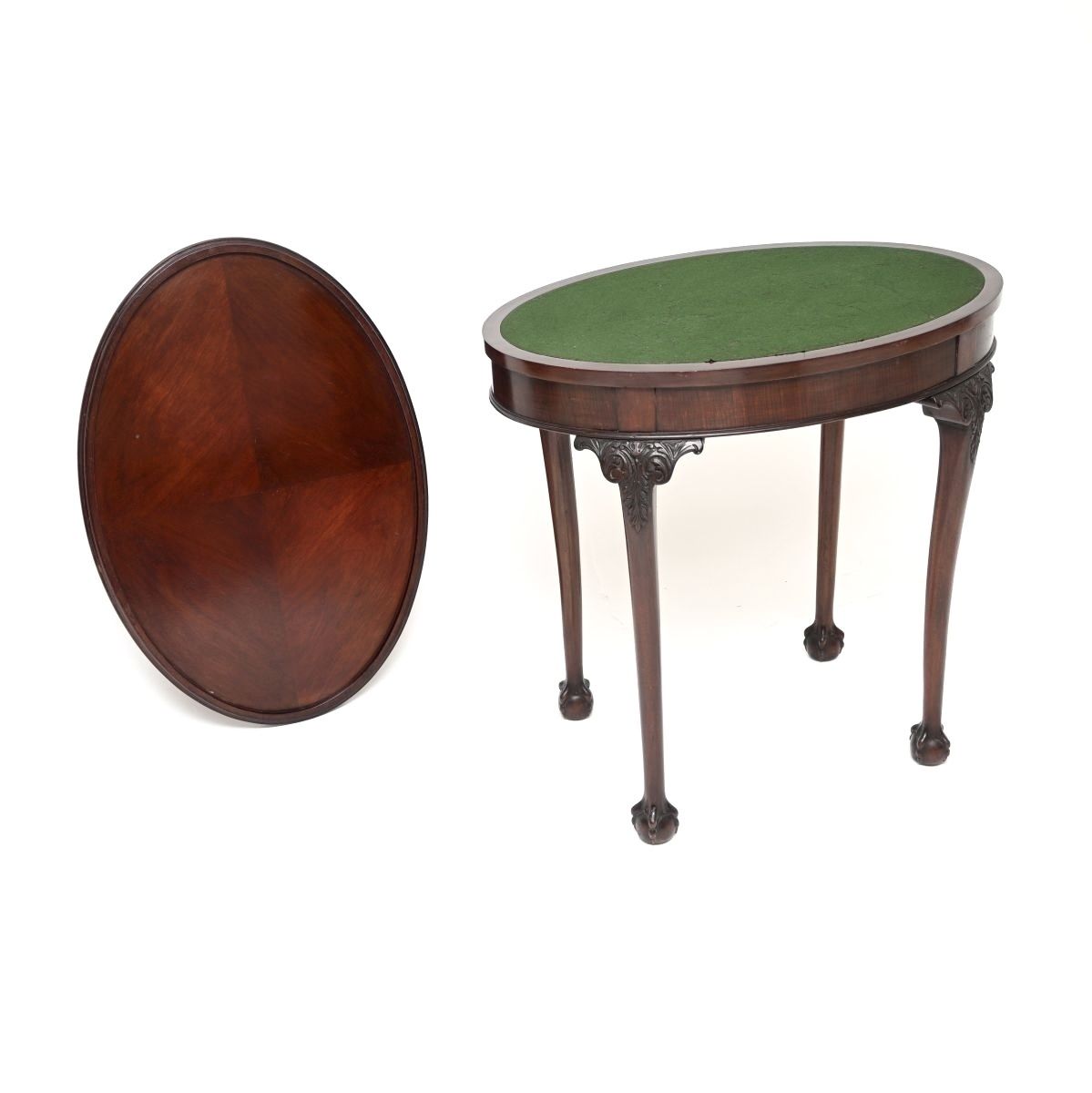 Antique Edwardian Mahogany & Satinwood Occasional Card Table photo furniture