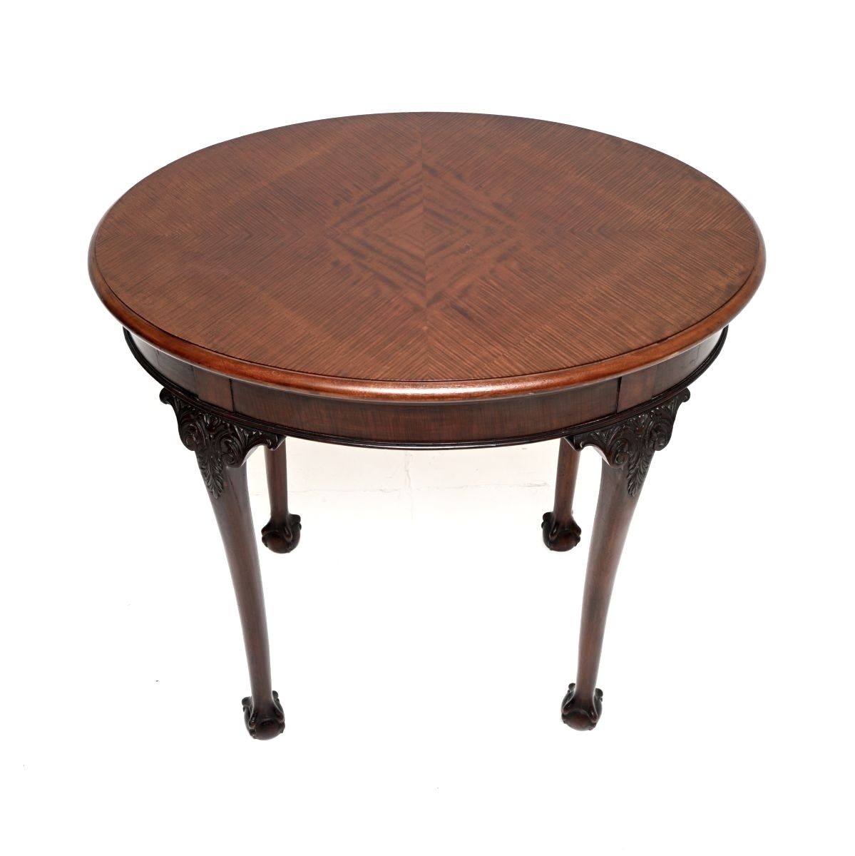 Antique Edwardian Mahogany & Satinwood Occasional Card Table photo Furniture