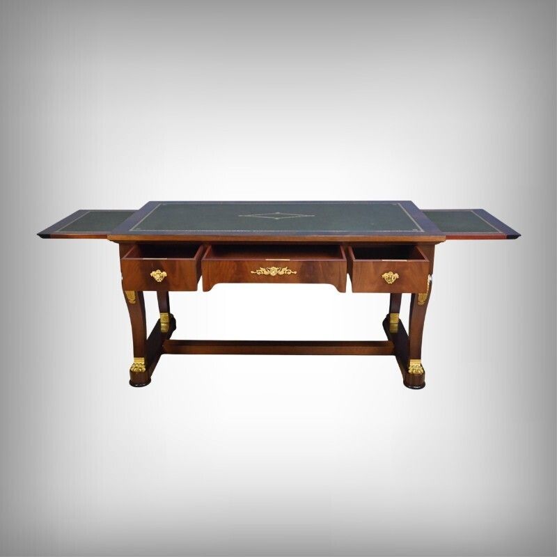 Mahogany Desk, Egyptian Revival Style – 20th Century photo furniture