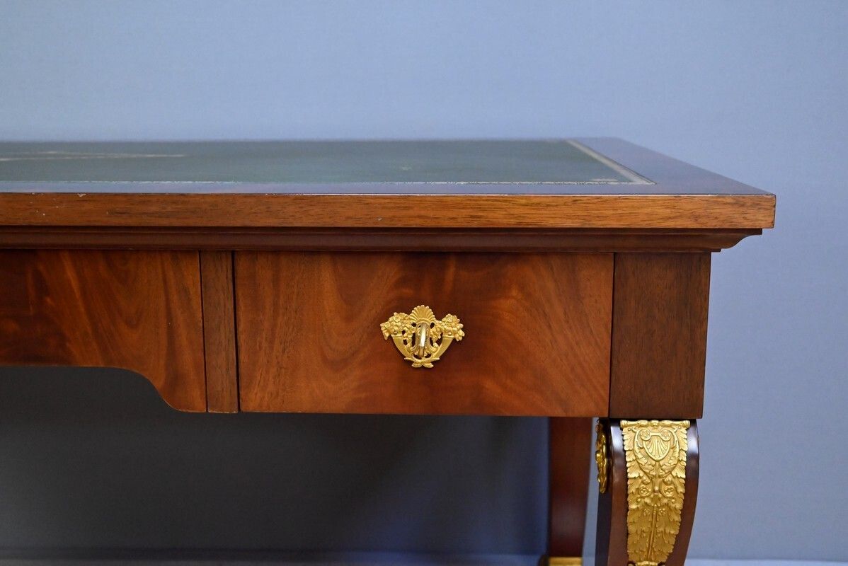 photo buy Mahogany Desk, Egyptian Revival Style – 20th Century