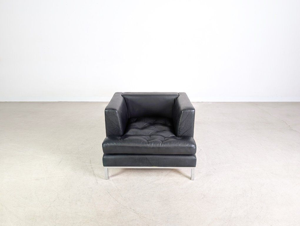 Original De Sede Ds 0040 Leather Design Armchair, Black photo furniture