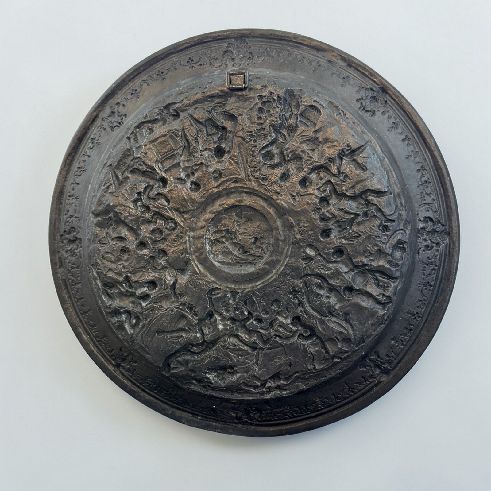 Grand Tour Style Cast Iron Charger Circa 1890. photo Art