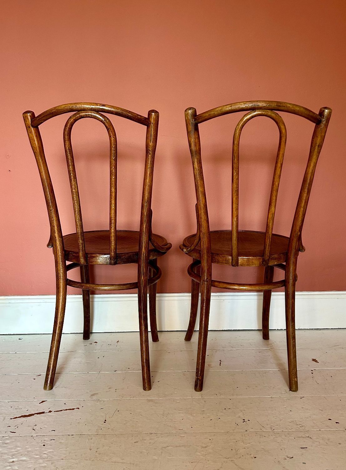 Pair Of Vintage Bentwood Bistro Dining Chairs photo vinterior