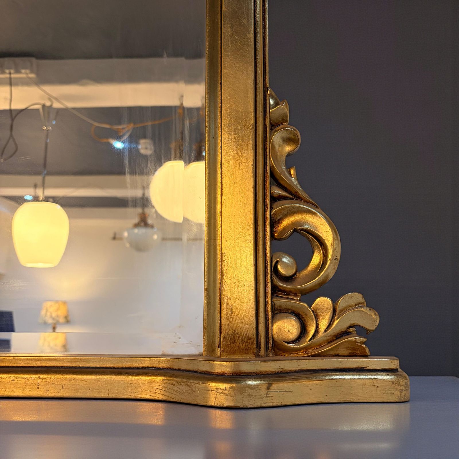 Victorian Style Gilt Overmantel Mirror. photo furniture