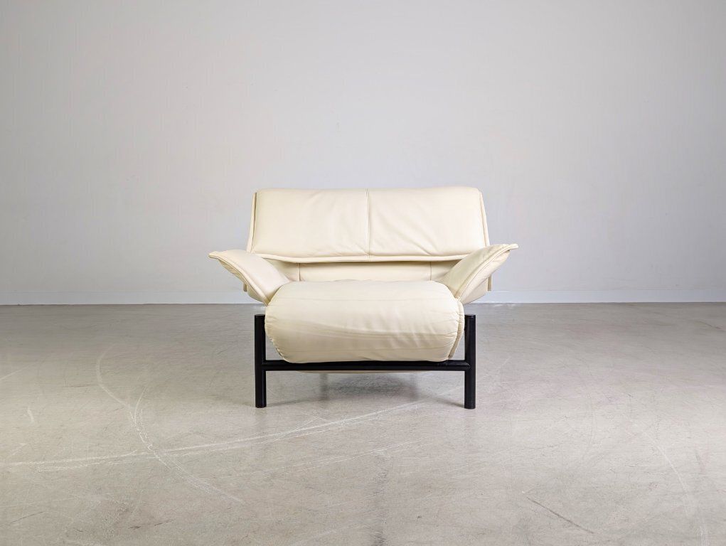Cassina Veranda Sessel 1980 Vico Magistretti Leder Hell Design photo for sale