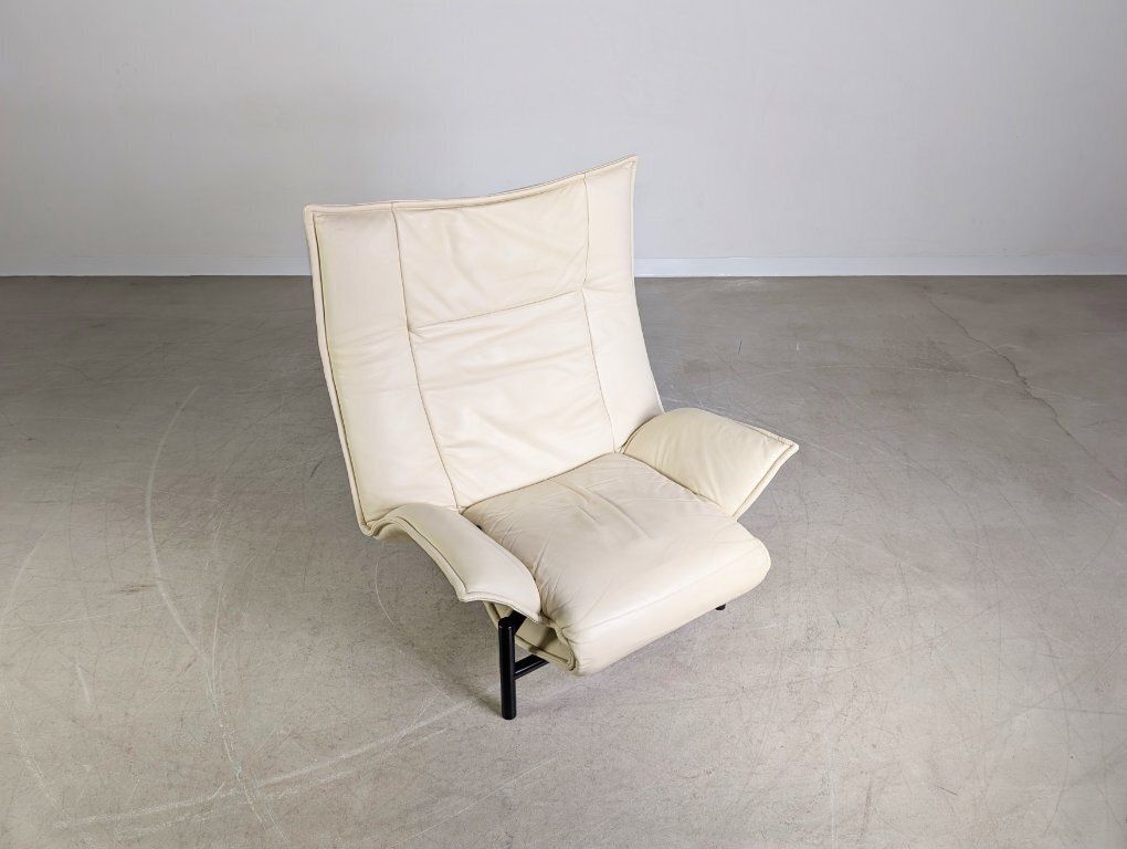 Cassina Veranda Sessel 1980 Vico Magistretti Leder Hell Design photo vintage