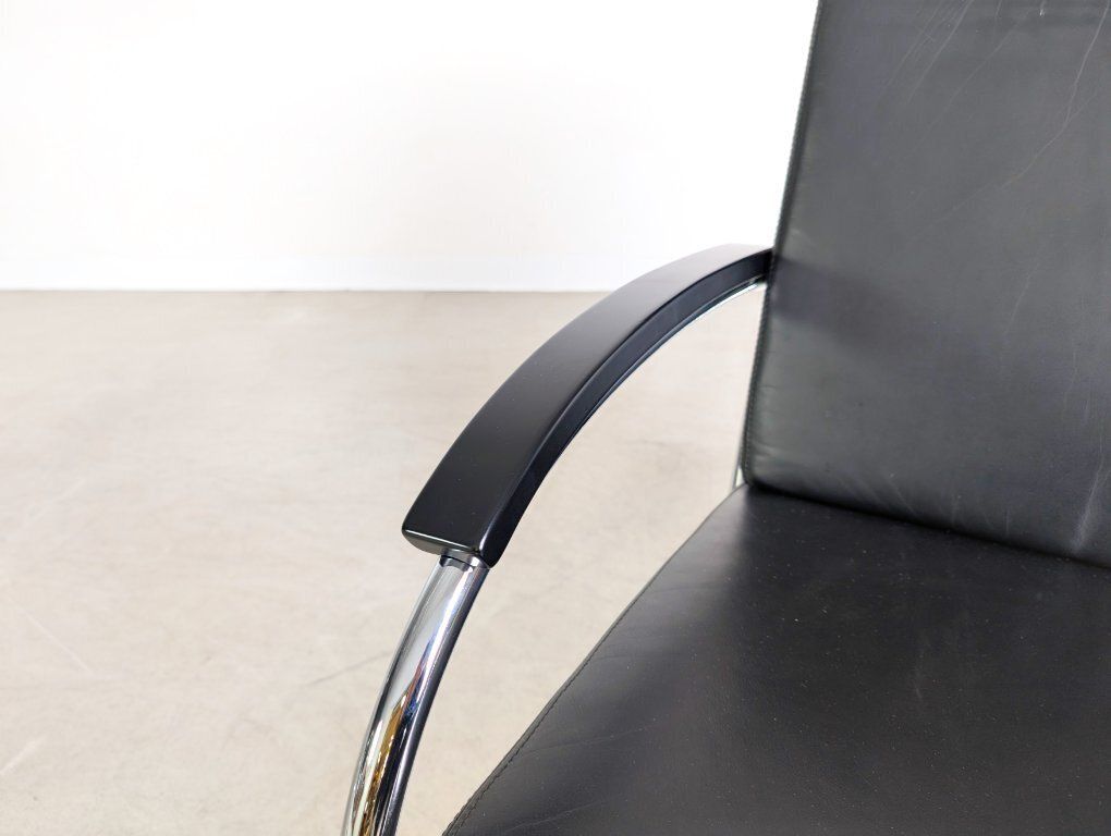 photo furniture 2x Ks 46 Midcentury Armchair Thonet Anton Lorenz Leather Black