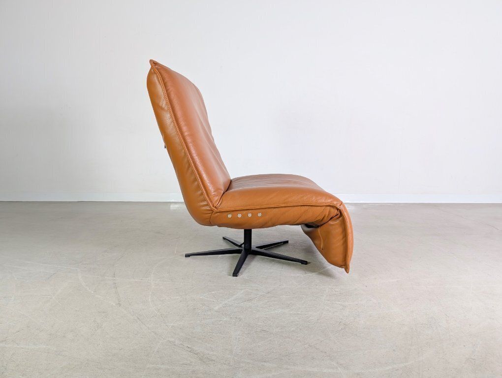 photo furniture 2x Koinor Epos Free Motion Armchairs, Cognac Brown Leather, Design