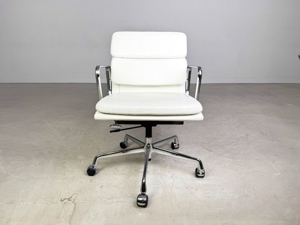 Original Vitra Ea 217 Office Chair Charles Eames Leather White Executive Chair photo for sale
