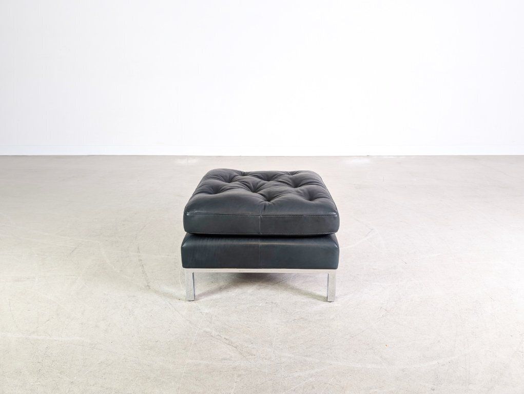 Original Ottoman De Sede Ds 0040 Leather Design Footstool Black photo furniture