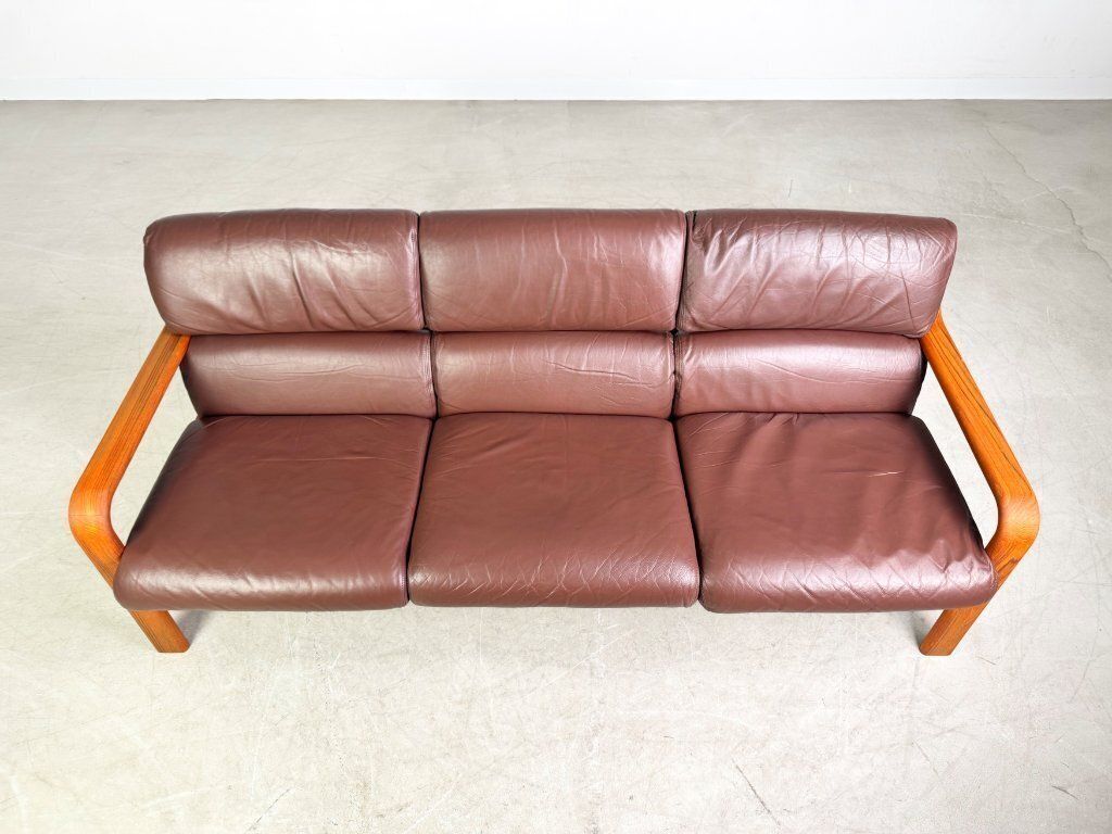 Midcentury Three Seater Sofa Couch L.Olsen & Son Teak Vintage Design photo Furniture