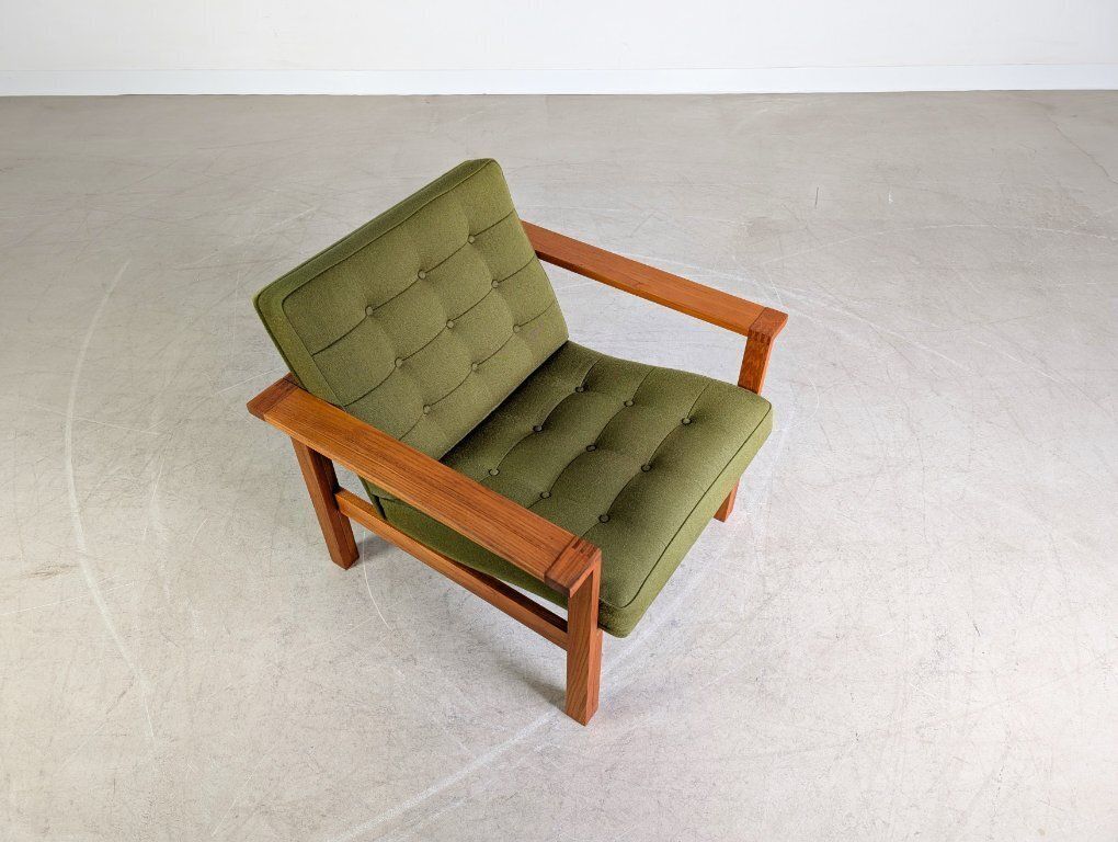 Armchair France & Son Ole Gjerlov Knudson Torben Lind Teak II photo vintage