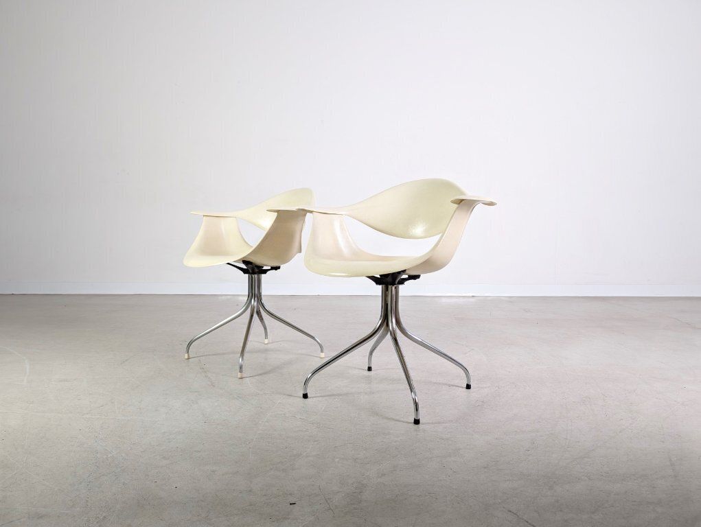 2x Daf Swag Leg Arm Chair Charles Eames George Nelson Herman Miller photo 2490.0