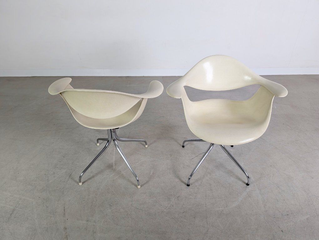 2x Daf Swag Leg Arm Chair Charles Eames George Nelson Herman Miller photo vintage
