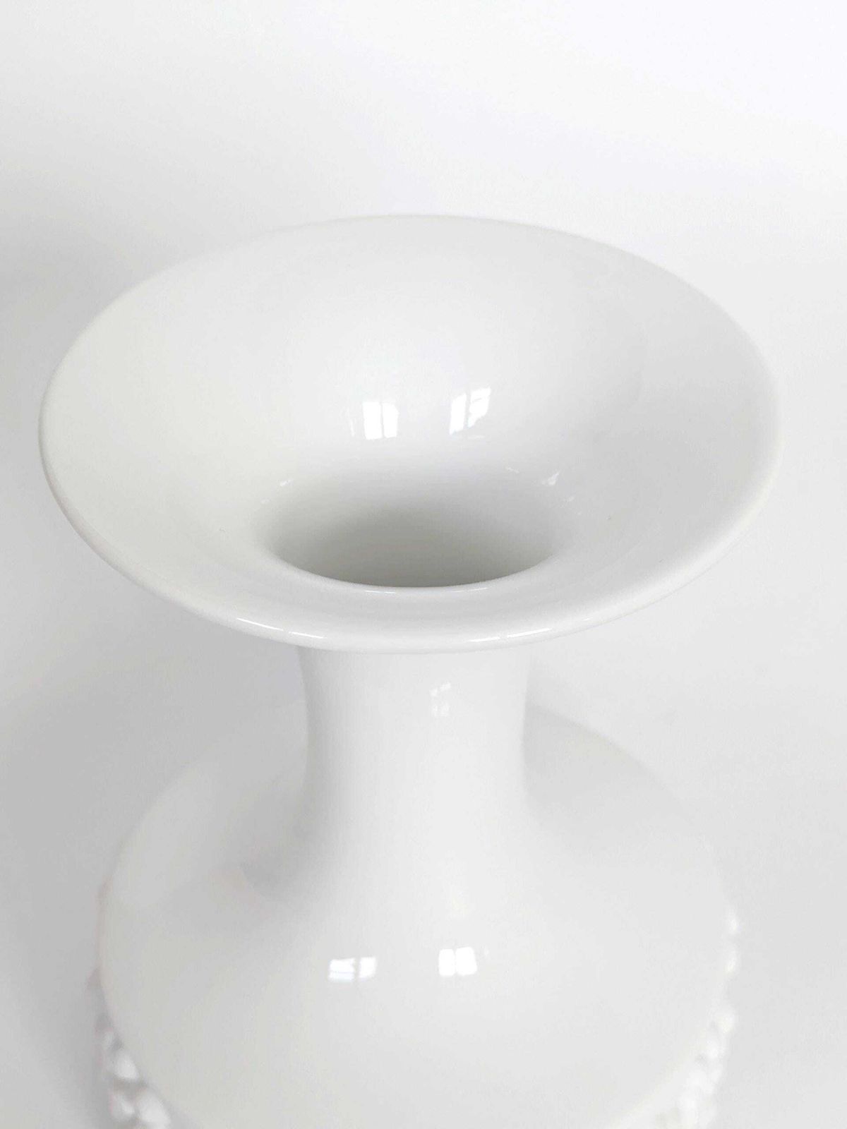 Midcentury German Biscuit Porcelain Vase By Konigl. Pr. Teitau, Space Age Bubble Design photo vintage