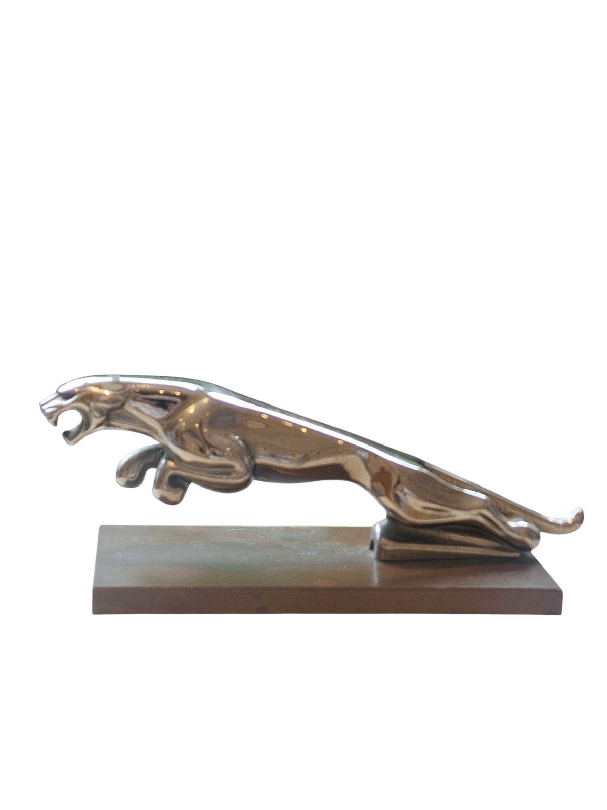 1955   1969 Original Jaguar Car Bonnet Mascot Leaper Made By Wilmot Breedon photo 195.0