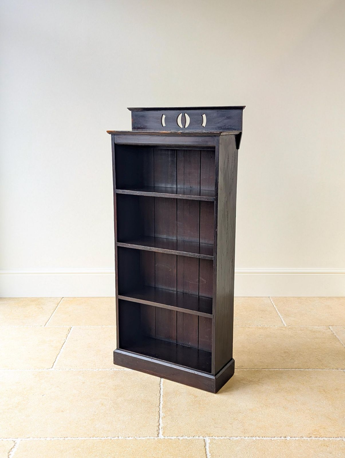 Antique Late Victorian Stained Pine Bookcase C.1890
