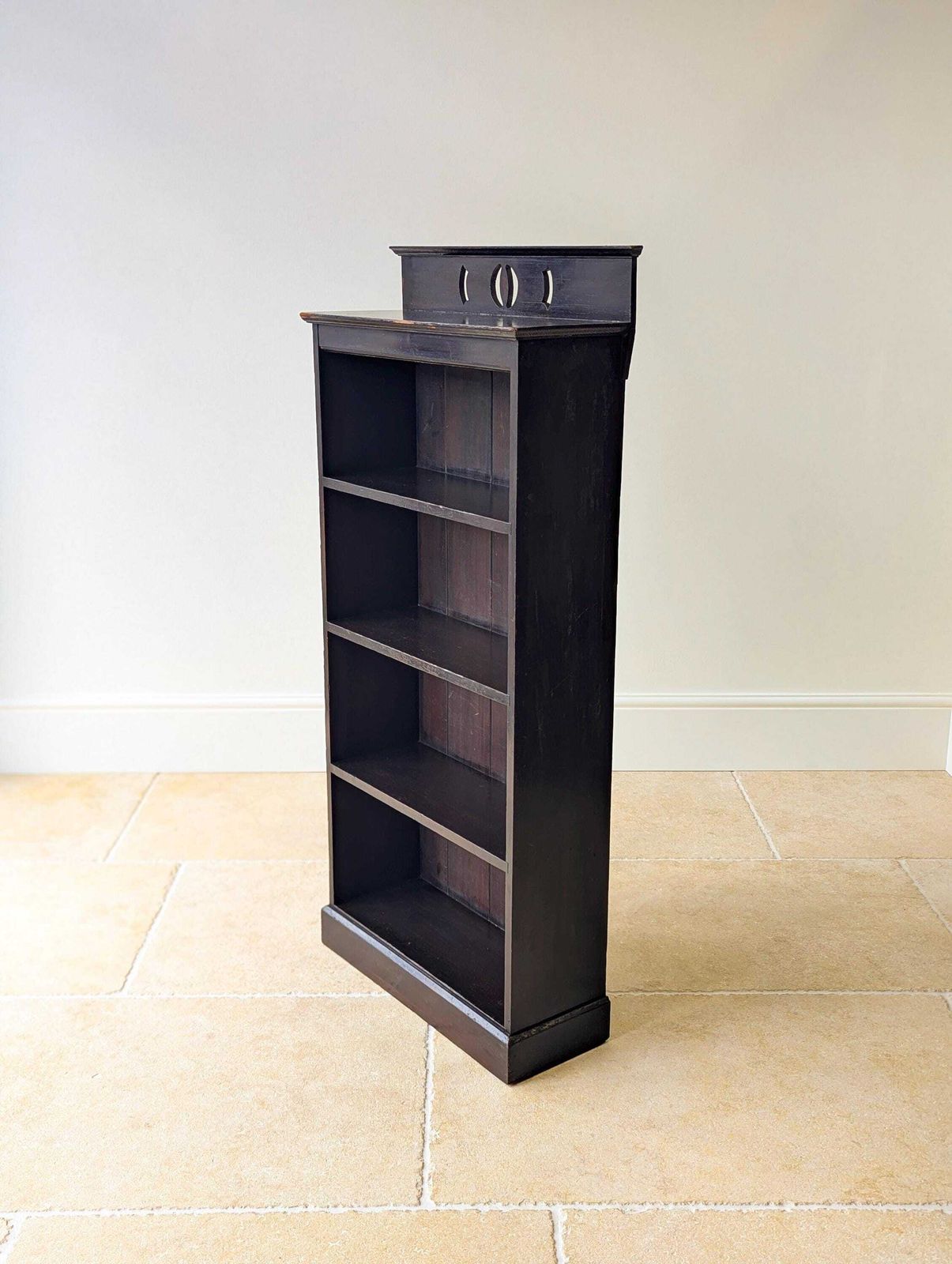 Furniture Antique Late Victorian Stained Pine Bookcase C.1890 photo