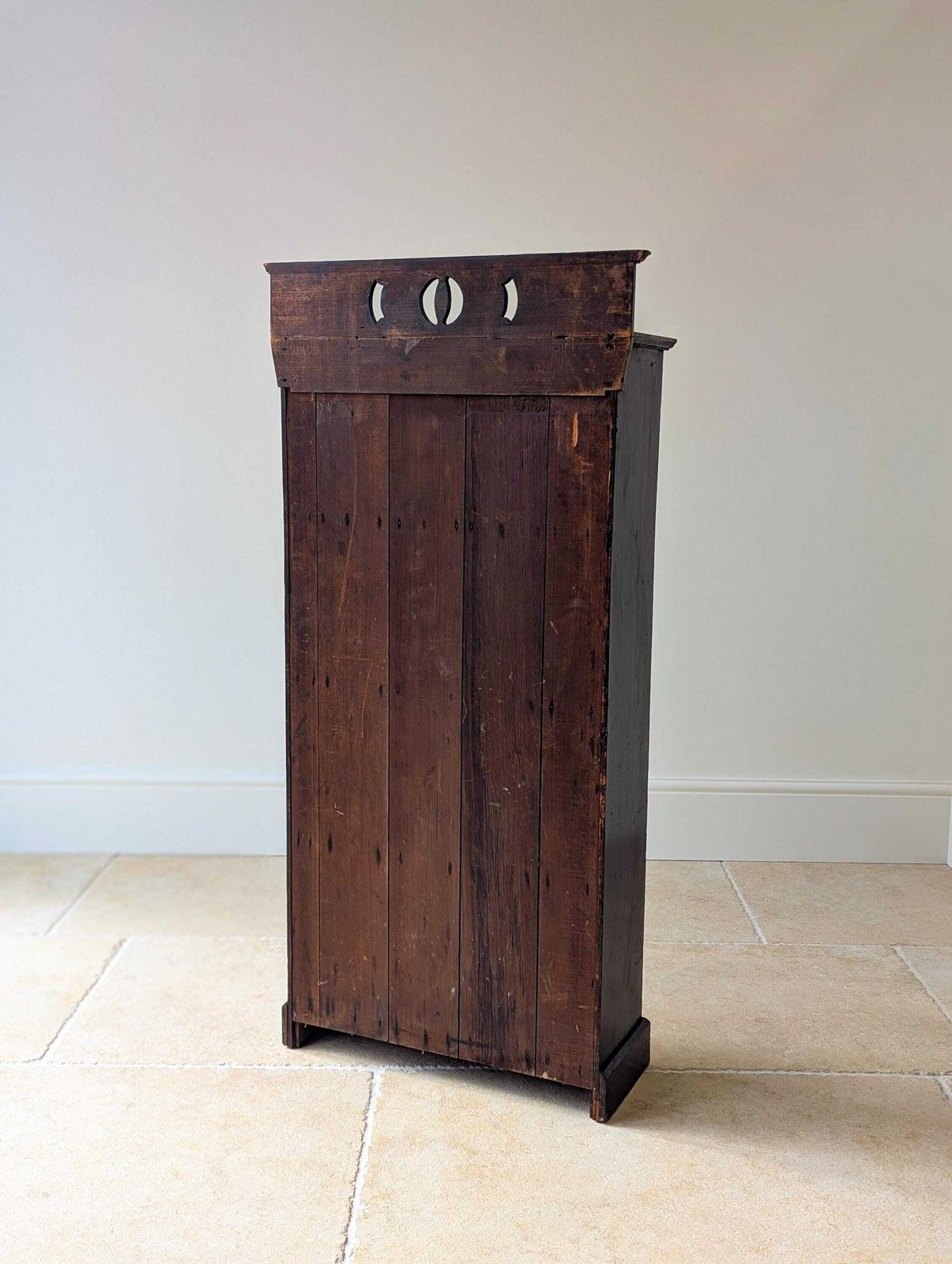 photo buy Antique Late Victorian Stained Pine Bookcase C.1890