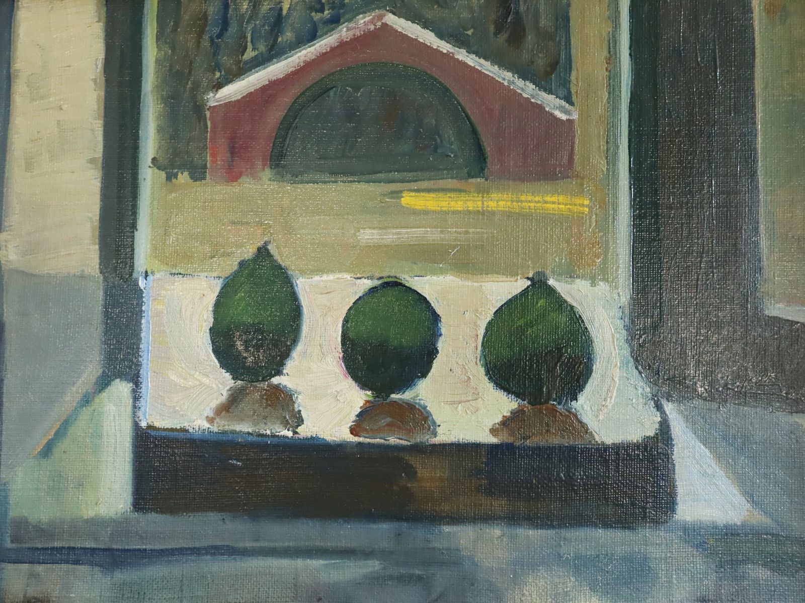 The Figs Oil Painting, Mid 20th Century photo vintage